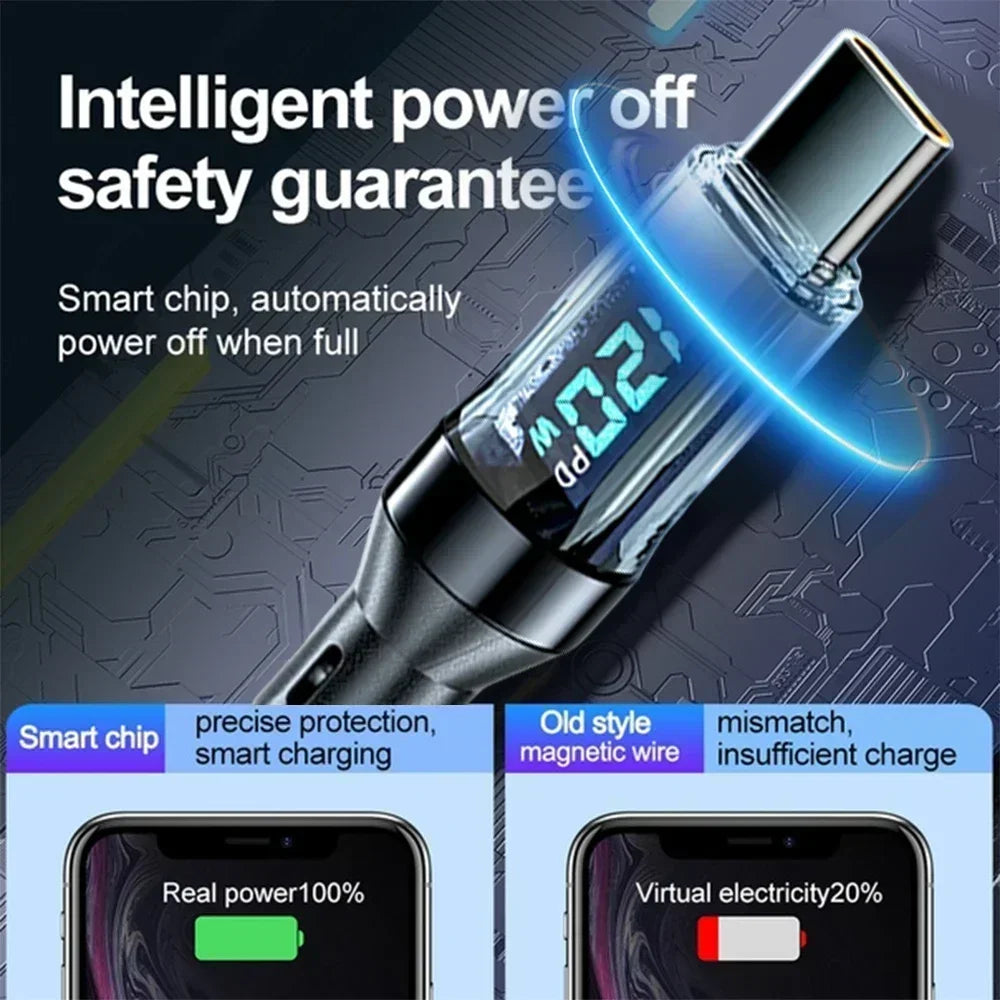 Câble USB-C 120W avec Affichage Numérique