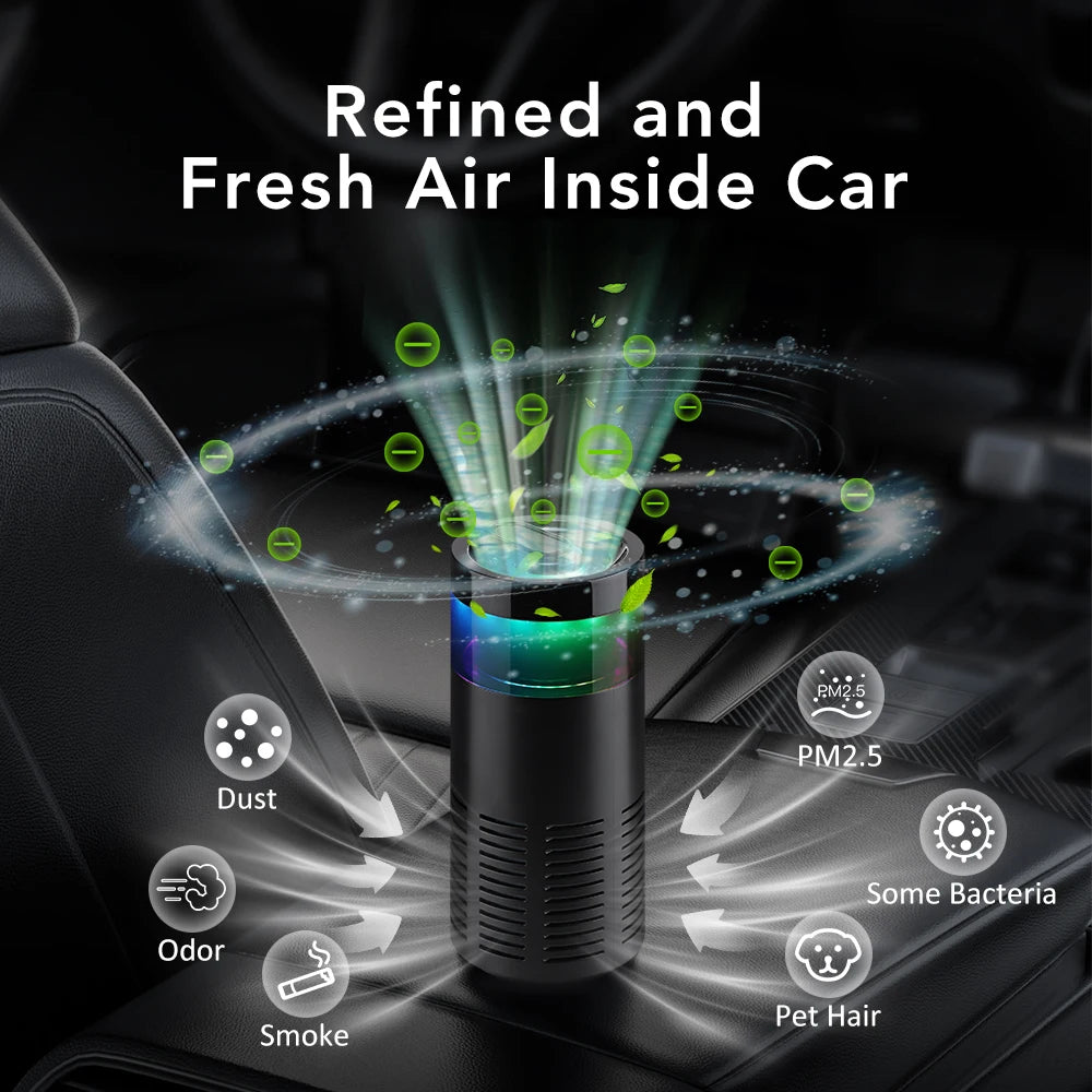 Mini Purificateur d’Air pour Voiture avec Ioniseur