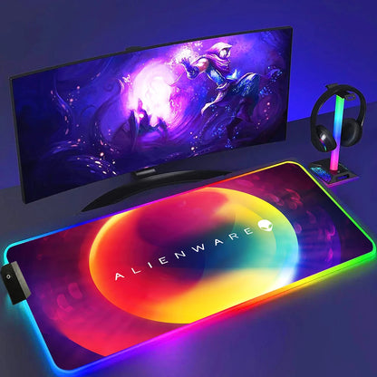 Tapis de Souris RGB Alienware Gaming XL Noir Lumineux